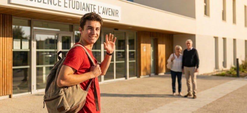 Etudiant qui a trouvé son logement pour la rentrée
