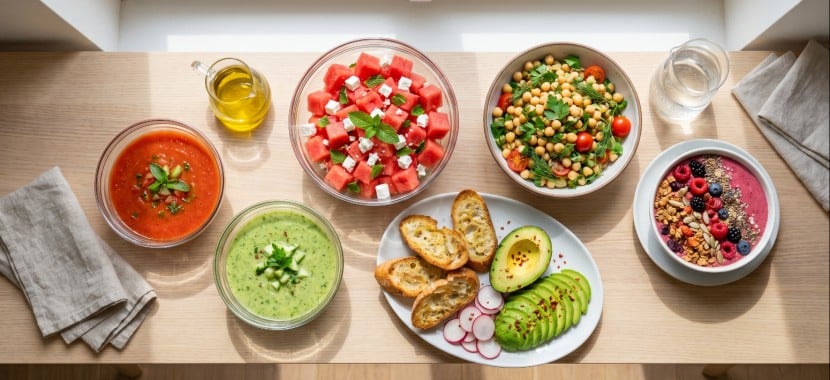 Plats sans cuisson à préparer pendant la canicule
