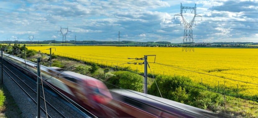 TGV en pleine campagne