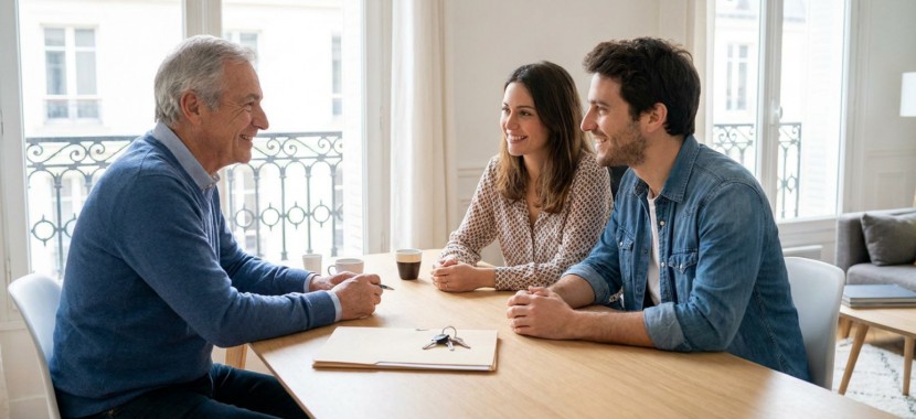 Rencontre entre propriétaire et locataires