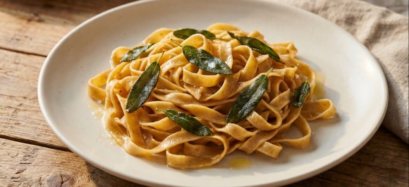 Tagliatelles au beurre de sauge